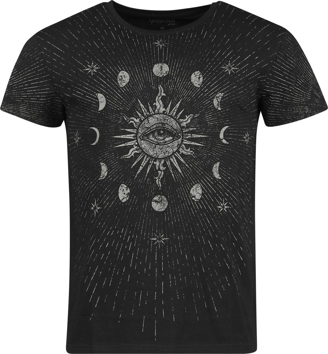 Gothicana by EMP T-Shirt - T-Shirt with Moon Phases and Sun - S bis XXL - für Männer - Größe XL - schwarz