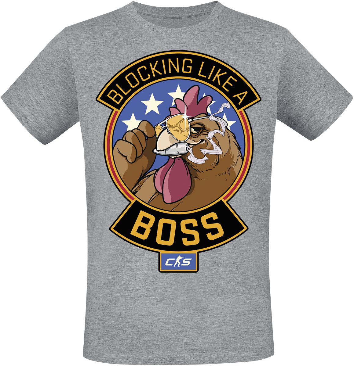 Counter-Strike - Gaming T-Shirt - 2 - Blocking Like A Boss - S bis XXL - für Männer - Größe XL - grau meliert  - EMP exklusives Merchandise!