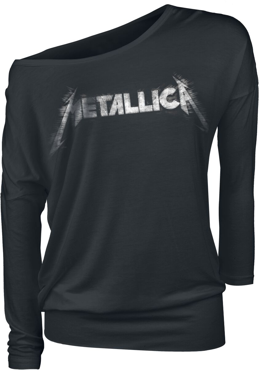 Metallica Langarmshirt - Spiked Logo - M bis XL - für Damen - Größe M - schwarz  - EMP exklusives Merchandise!
