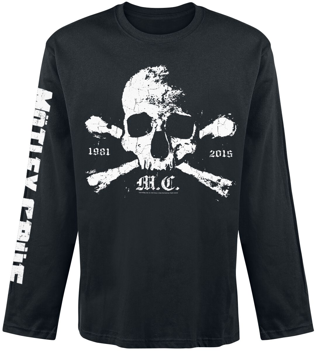 Mötley Crüe Langarmshirt - Orbit Skull - M bis XXL - für Männer - Größe XXL - schwarz  - Lizenziertes Merchandise!