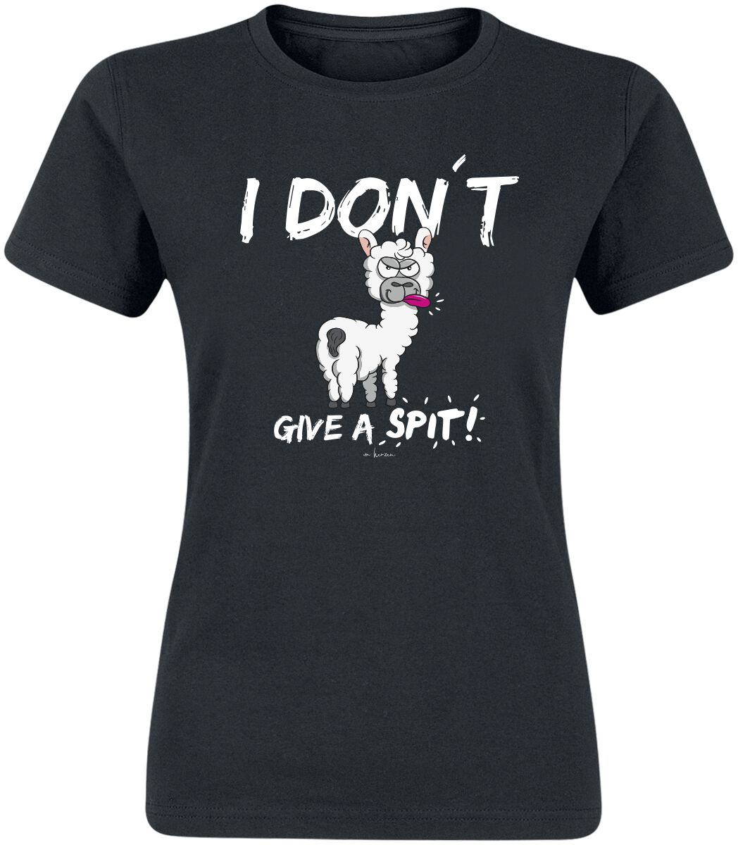 Image of T-Shirt Magliette Divertenti di Animaletti - I don’t give a shit! - S a XXL - Donna - nero
