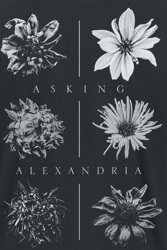 Asking Alexandria Wilted Flowers T-Shirt schwarz