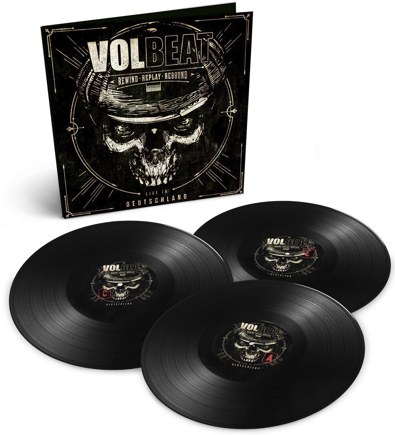 Volbeat Rewind, replay, rebound: Live in Deutschland LP multicolor