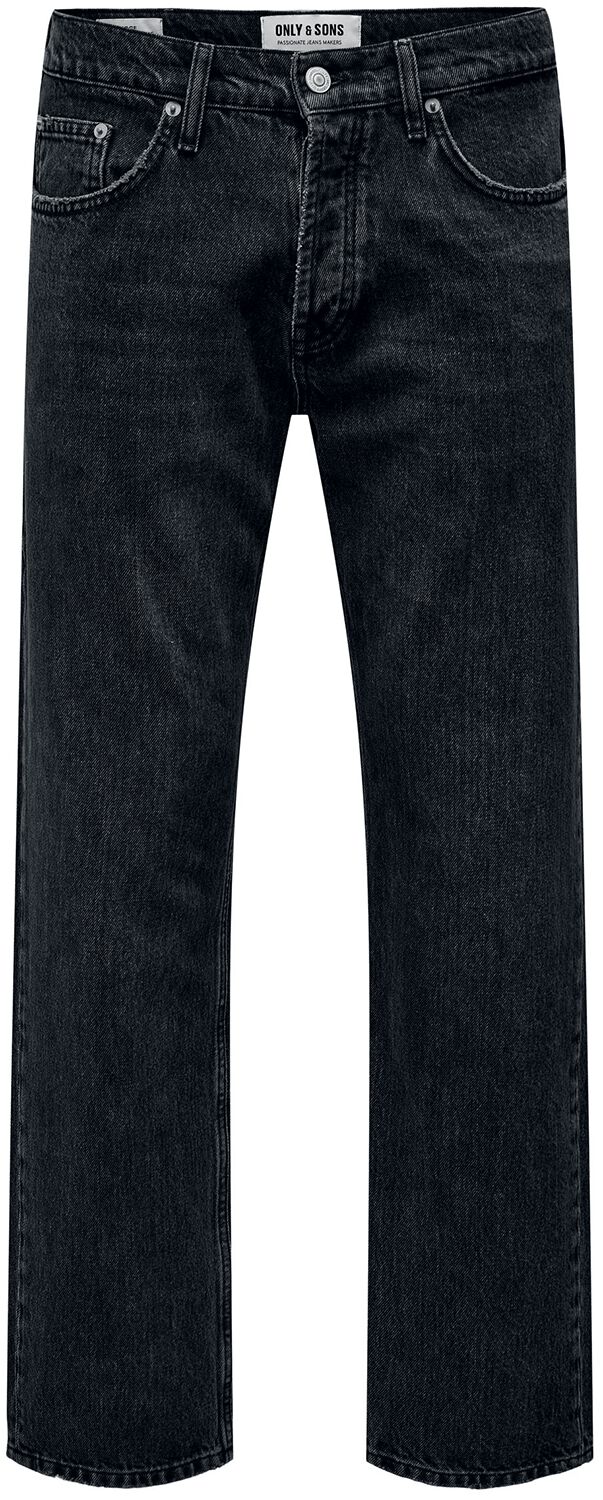 ONLY and SONS Jeans - ONSEdge Loose Blk OD 6985 DNM Jeans - W29L32 bis W33L34 - für Männer - Größe W31L34 - schwarz