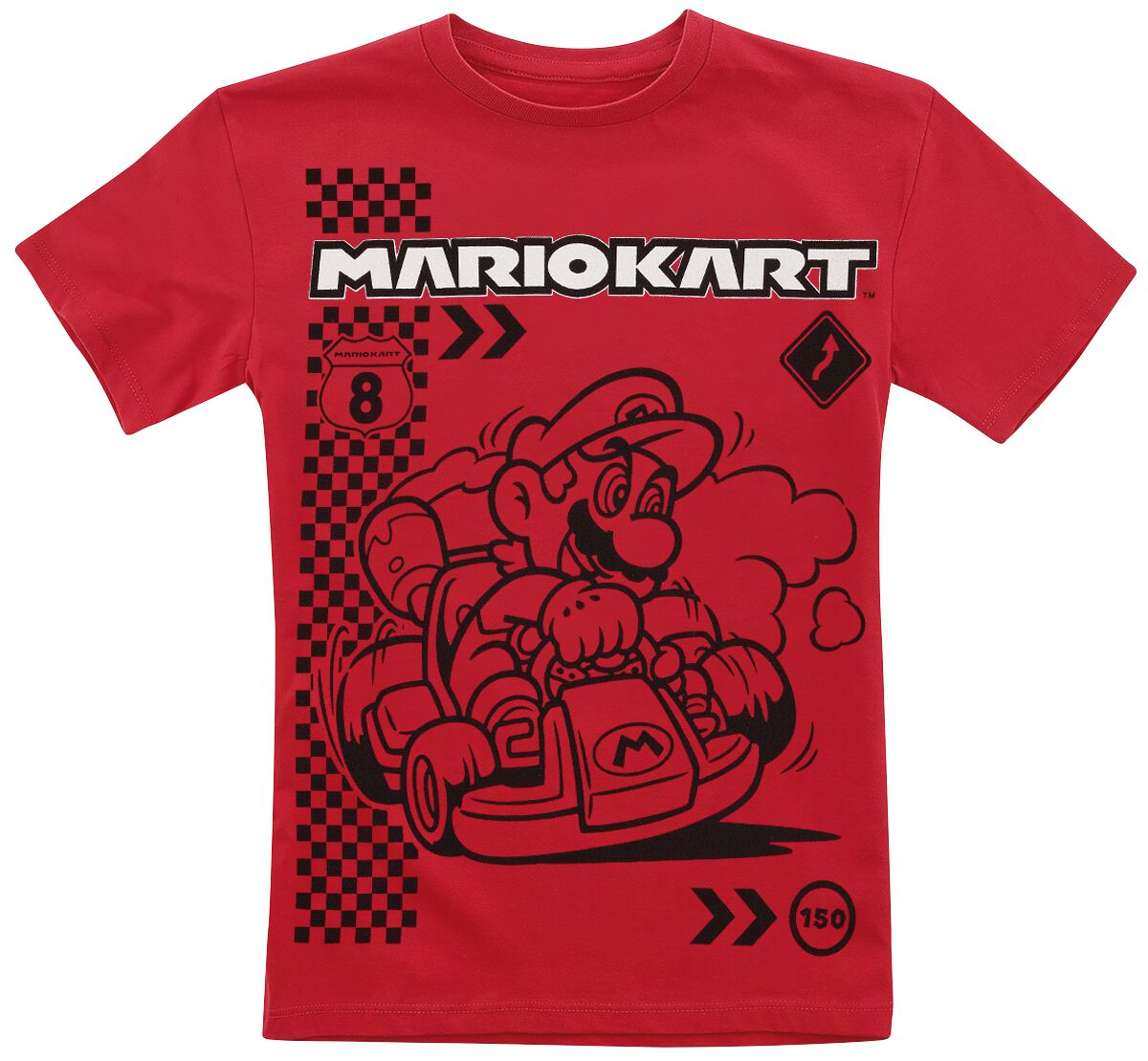 Super Mario - Gaming T-Shirt - Kids - Kart Champion - 104 bis 140 - Größe 140 - rot