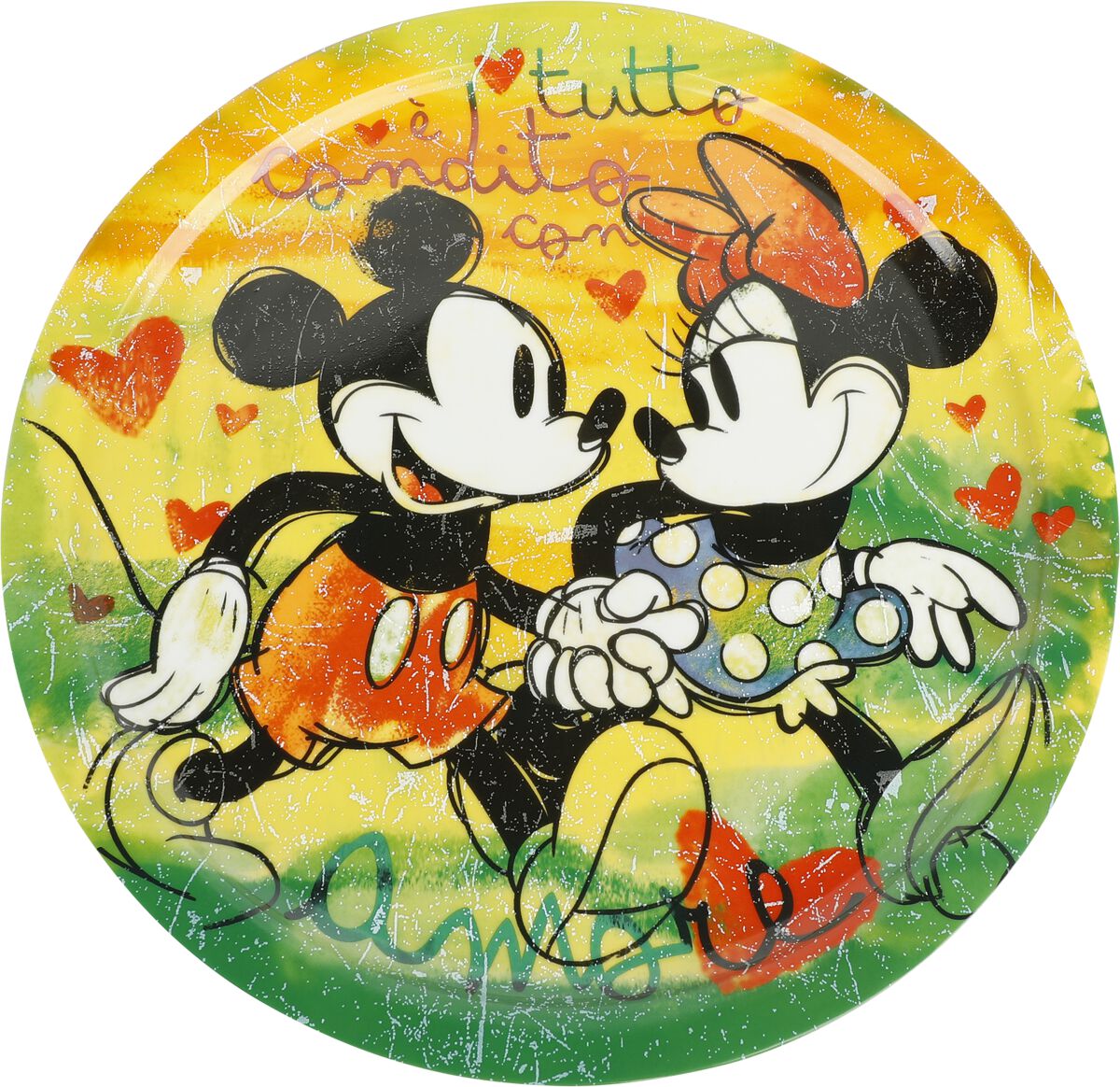 Micky Maus - Disney Teller - Micky & Minnie - Pizza-Teller Set - multicolor  - Lizenzierter Fanartikel