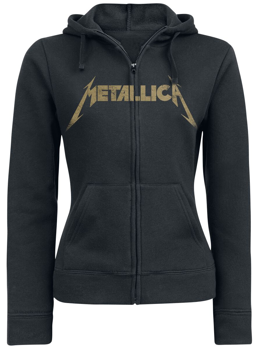 Metallica Kapuzenjacke - Hetfield Iron Cross Guitar - M bis XXL - für Damen - Größe L - schwarz  - Lizenziertes Merchandise!
