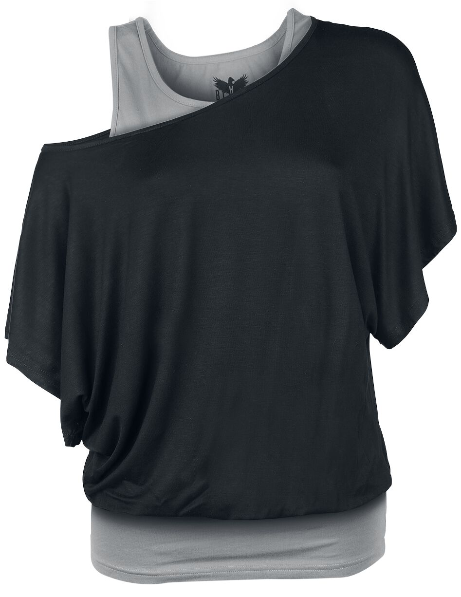 Black Premium by EMP T-Shirt - When The Heart Rules The Mind - XS bis 5XL - für Damen - Größe XL - schwarz/grau