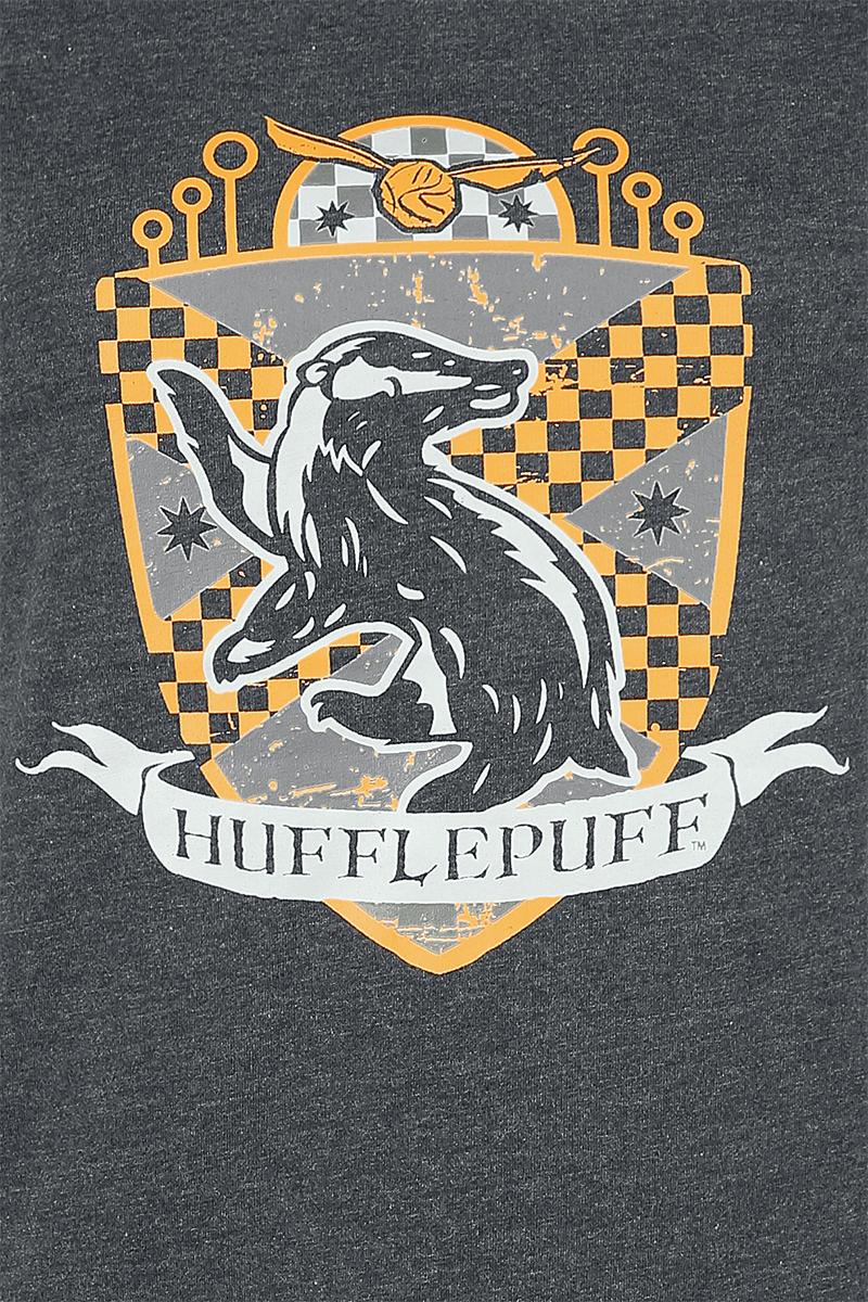 Harry Potter Hufflepuff Quidditch Schlafanzug grau gelb