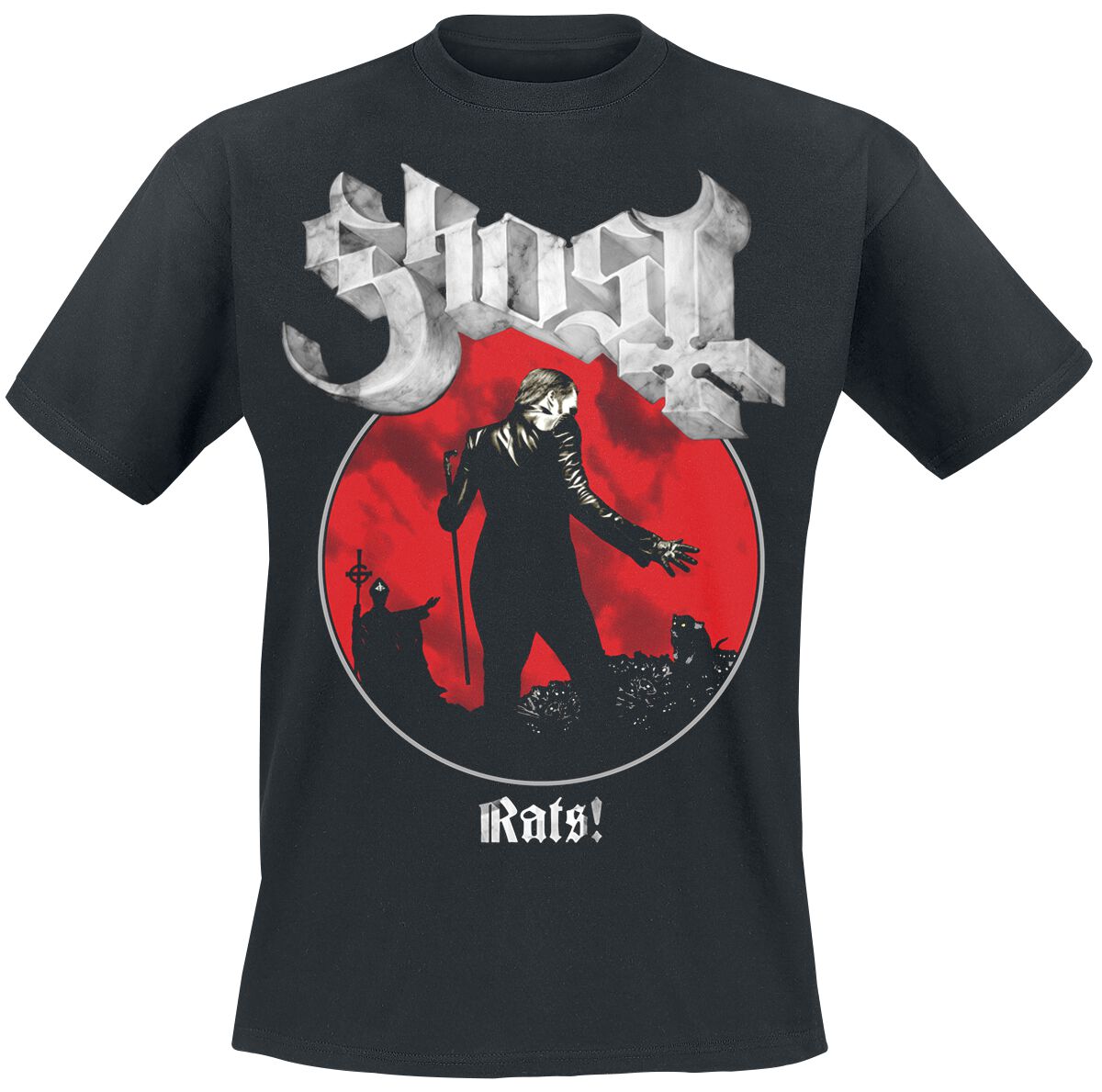 Ghost T-Shirt - Rats Admat - S bis XXL - für Männer - Größe M - schwarz  - Lizenziertes Merchandise!