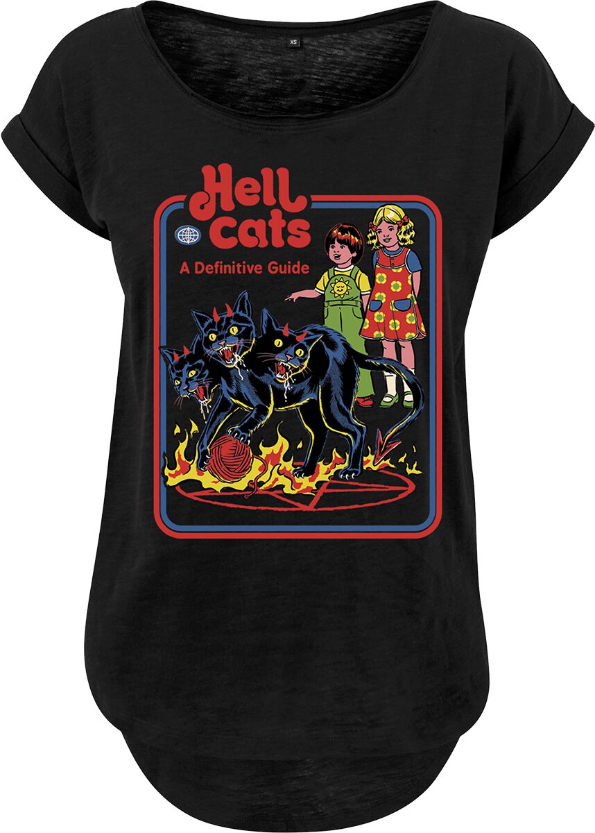 Image of T-Shirt Magliette Divertenti di Steven Rhodes - Hell Cats - S a 5XL - Donna - nero