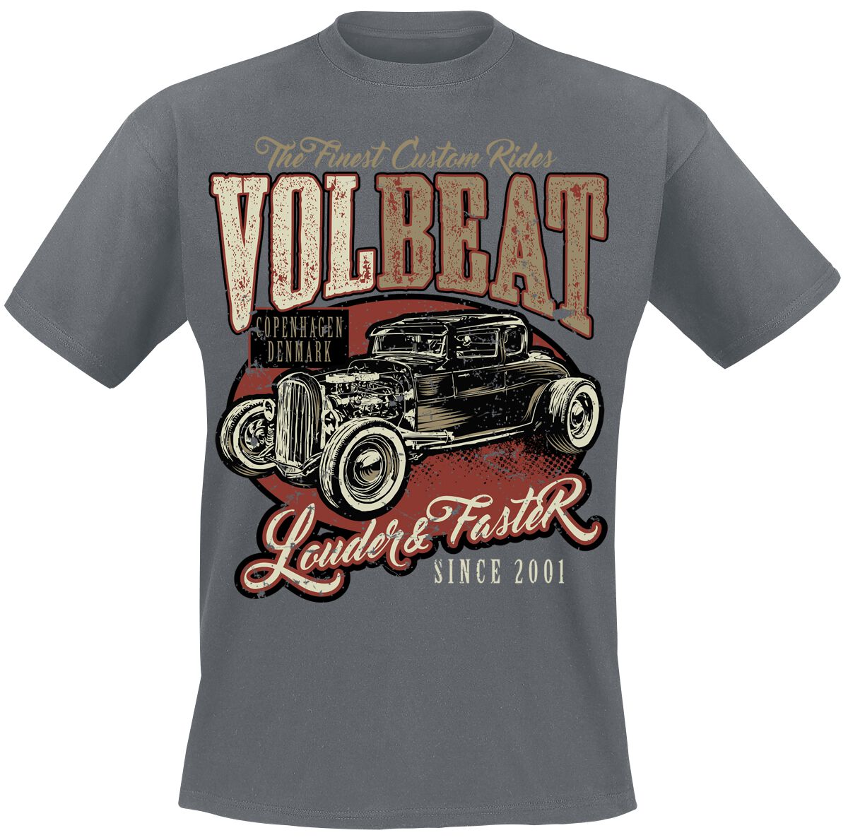 Volbeat Louder And Faster T-Shirt grau in M