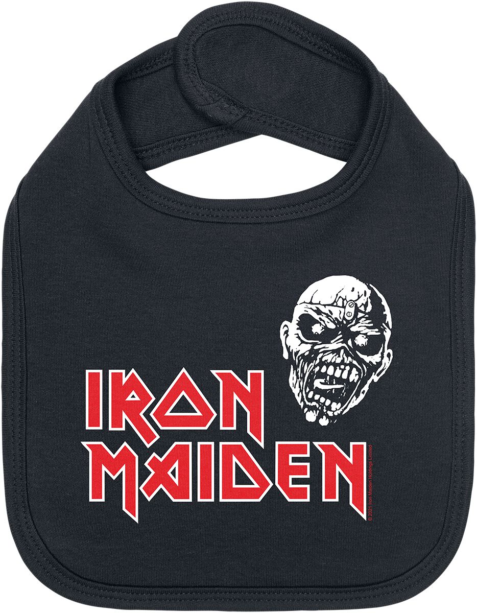 Iron Maiden Lätzchen - Metal-Kids - Piece of Mind - für Mädchen & Jungen - schwarz  - Lizenziertes Merchandise!