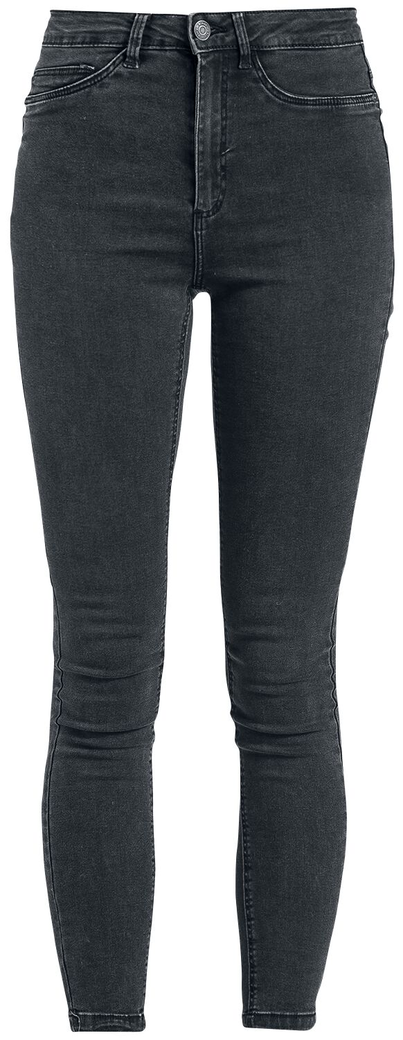 Noisy May Jeans - NMCallie HW Skinny Jeans - W25L30 bis W34L32 - für Damen - Größe W25L30 - dunkelgrau