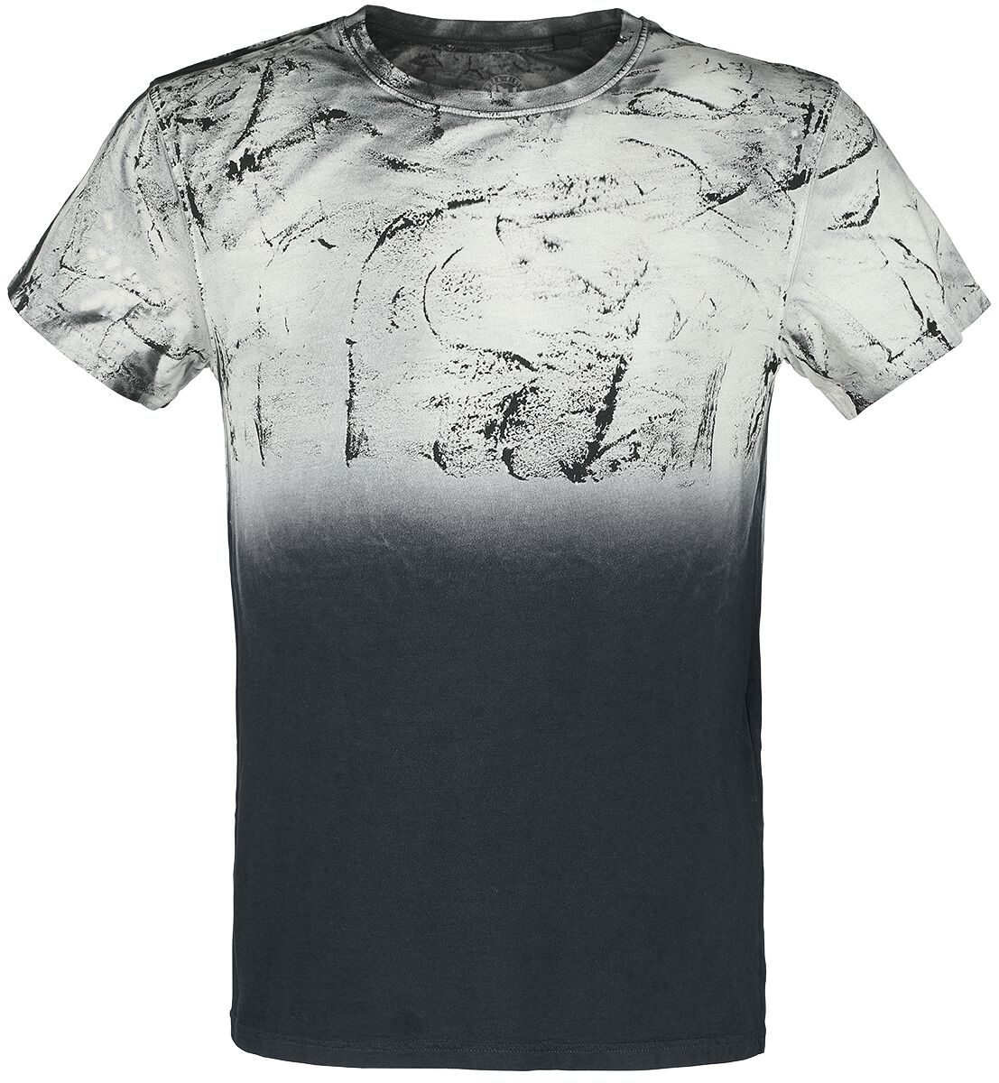 Image of T-Shirt di Outer Vision - Man's T-Shirt Spatolato - S a 4XL - Uomo - nero/grigio
