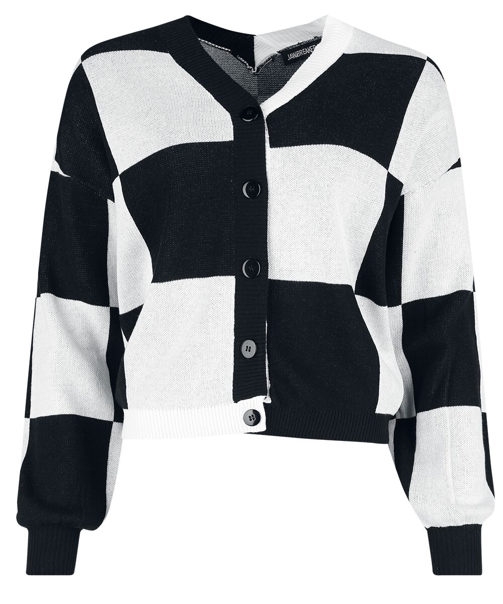 Jawbreaker - Big Checker Cardigan - Cardigan - schwarz|weiß
