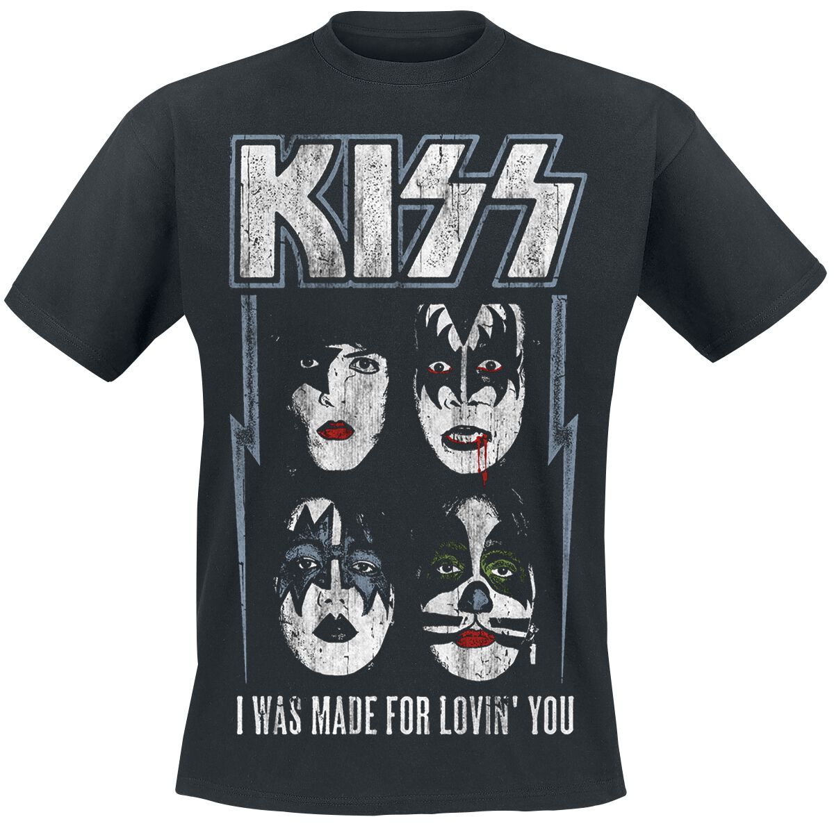 Kiss T-Shirt - I Was Made For Lovin` You - S bis 5XL - für Männer - Größe XL - schwarz  - Lizenziertes Merchandise!