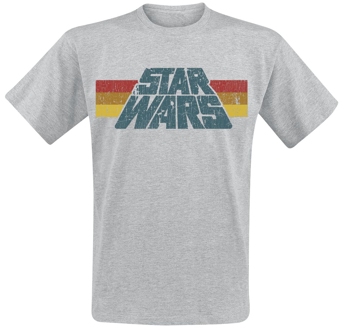 Star Wars T-Shirt - Vintage 77 - S bis 5XL - für Männer - Größe 3XL - grau meliert  - Lizenzierter Fanartikel