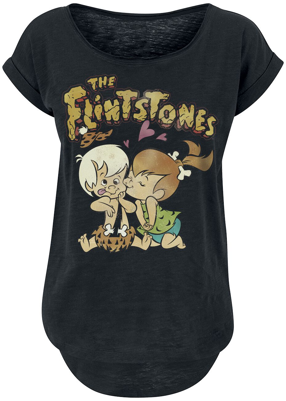 The Flintstones Pebles & Bambam T-Shirt schwarz in L