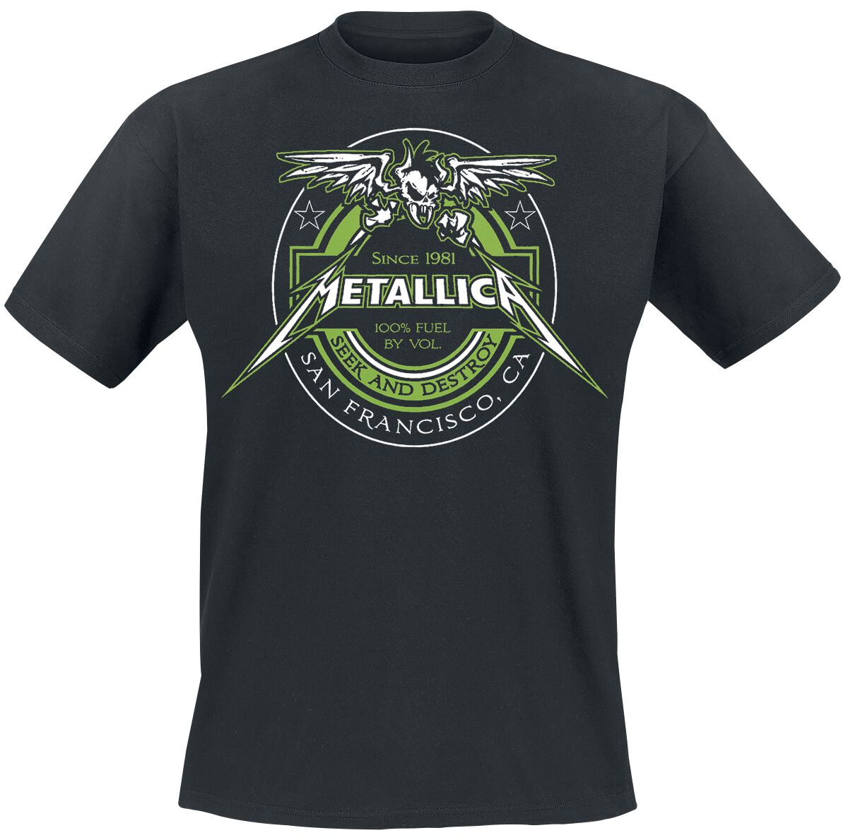 Metallica T-Shirt - 100% Fuel - Seek And Destroy - M bis 4XL - für Männer - Größe 3XL - schwarz  - Lizenziertes Merchandise!
