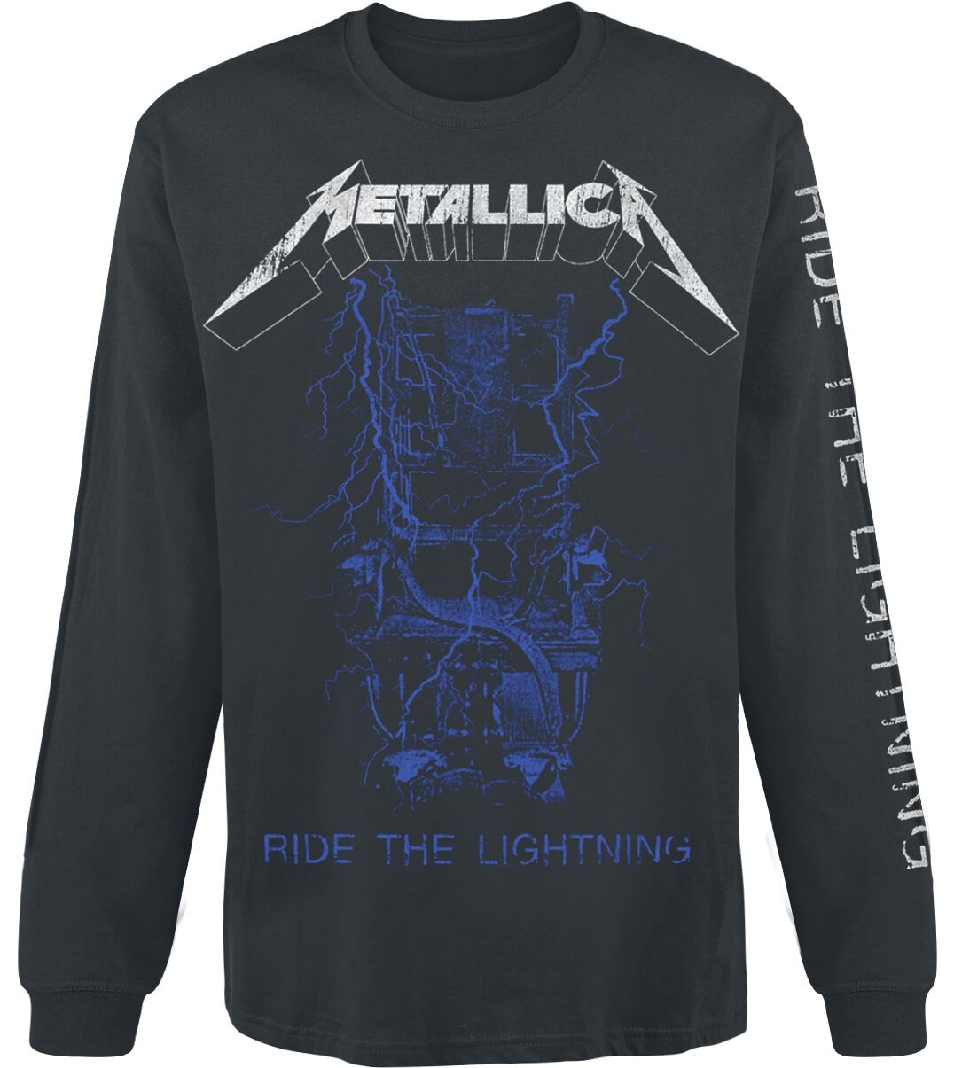 Metallica Langarmshirt - Fade - S bis XXL - für Männer - Größe M - schwarz  - Lizenziertes Merchandise!