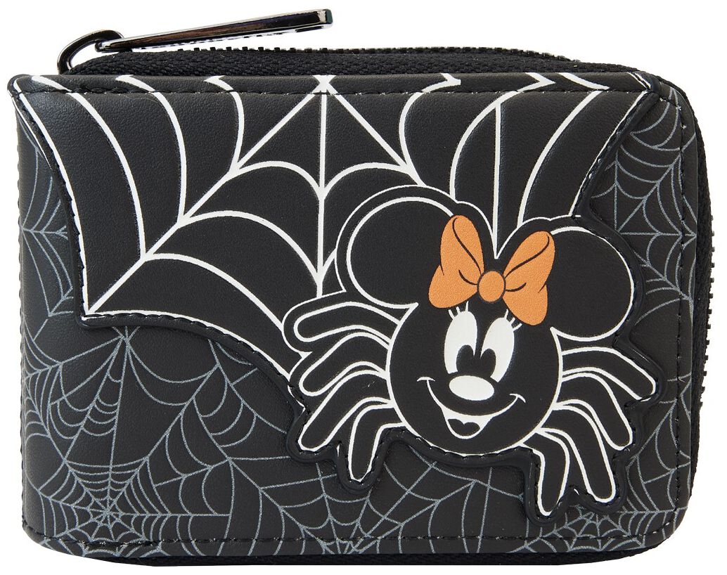 Image of Portafoglio Disney di Minnie & Topolino - Loungefly - Spider Minnie - Donna - nero/bianco/arancione