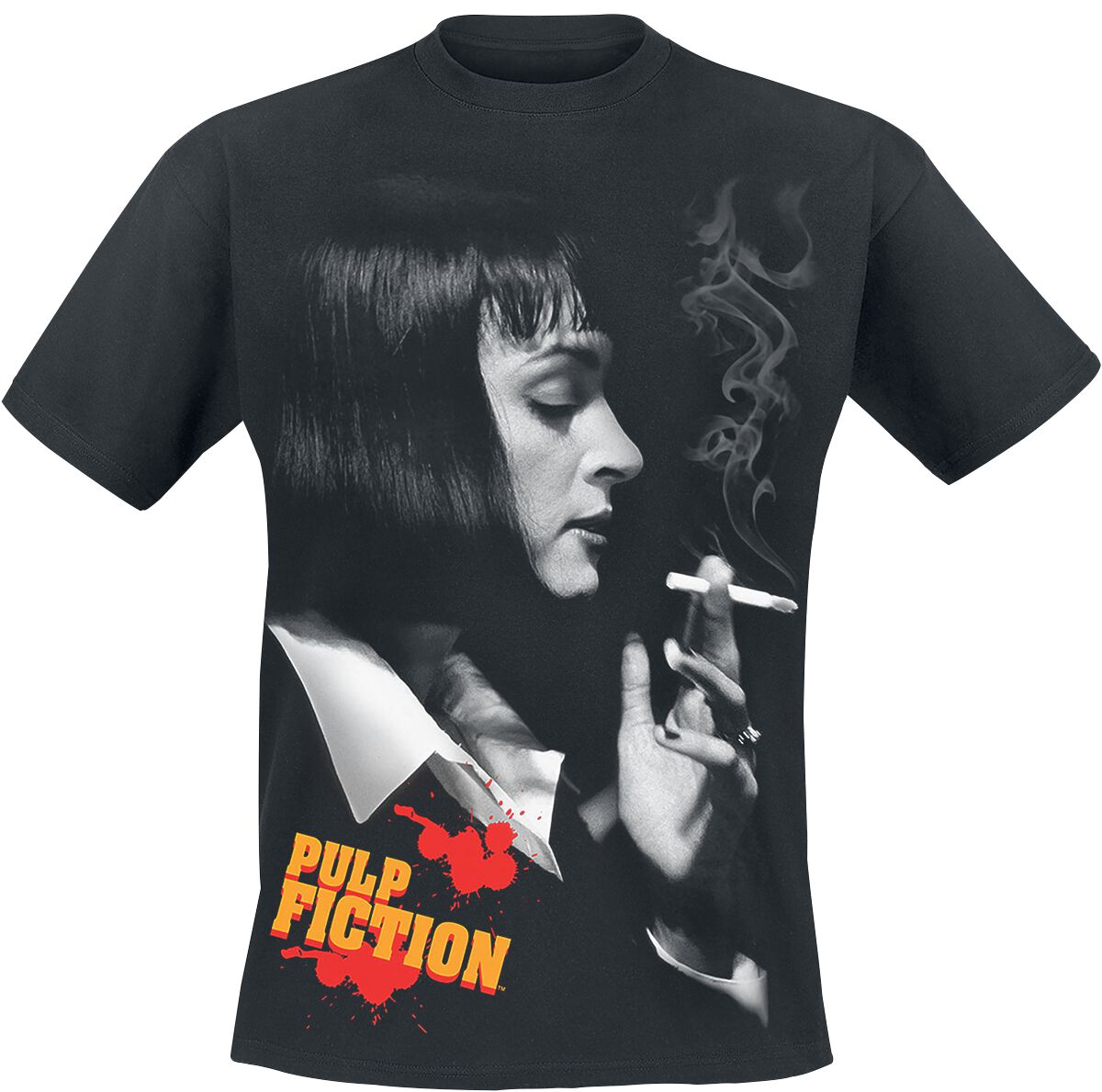 Pulp Fiction T-Shirt - Smoke - S bis 3XL - für Männer - Größe 3XL - schwarz  - Lizenzierter Fanartikel