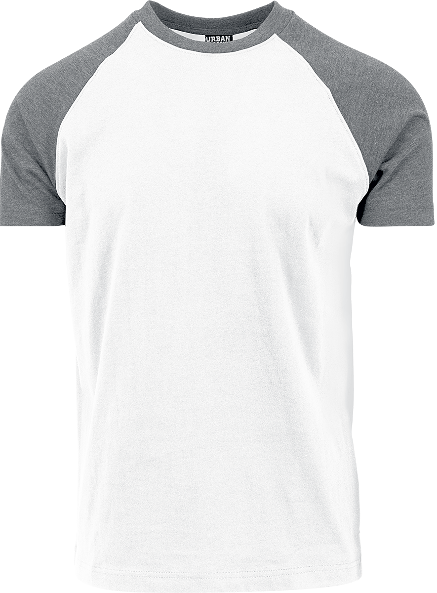 Urban Classics - Raglan Contrast Tee - T-Shirt - weiß| grau