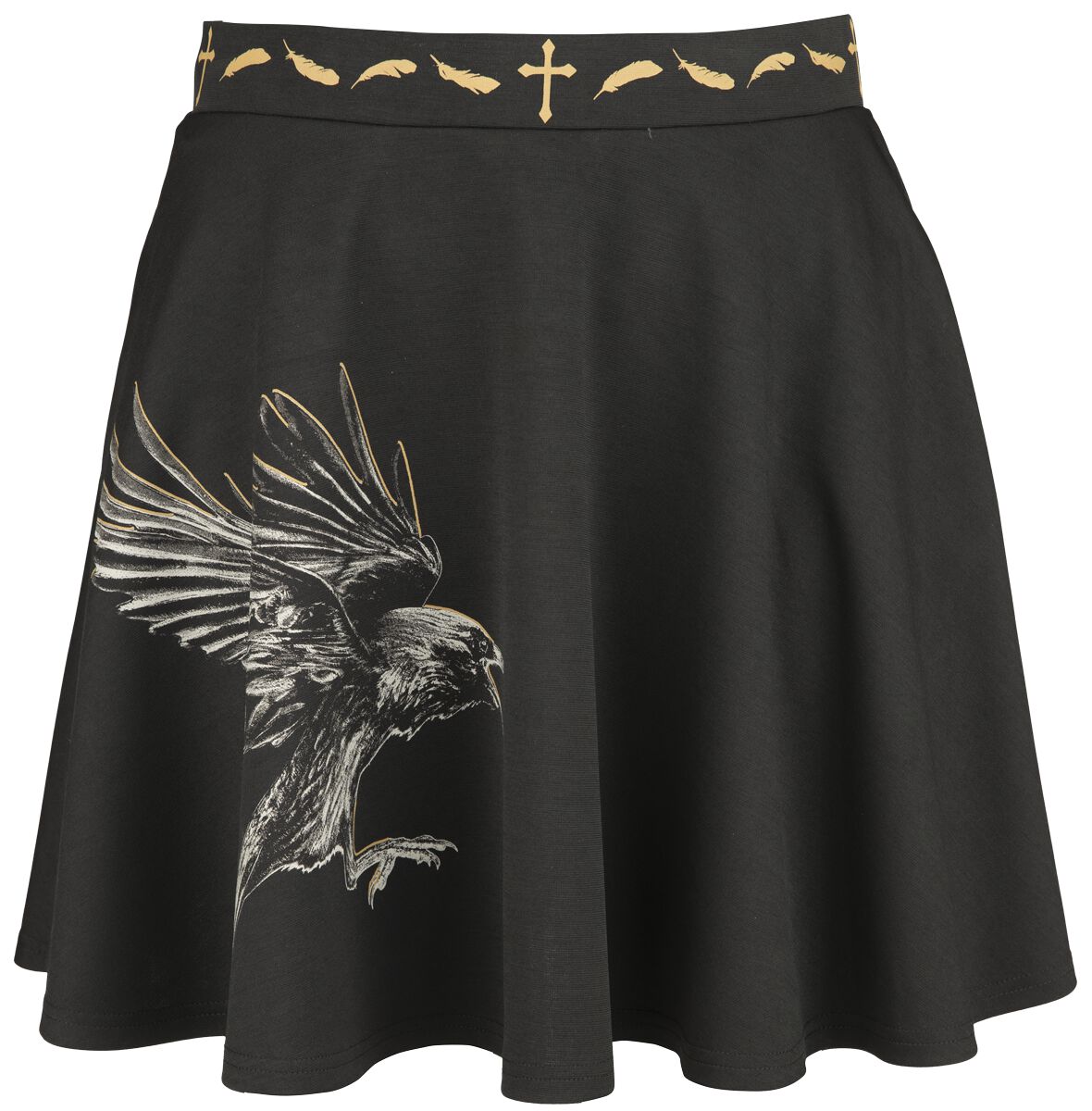 Gothicana by EMP - Gothic Kurzer Rock - Gothicana X The Crow Skirt - S bis XXL - für Damen - Größe XL - schwarz