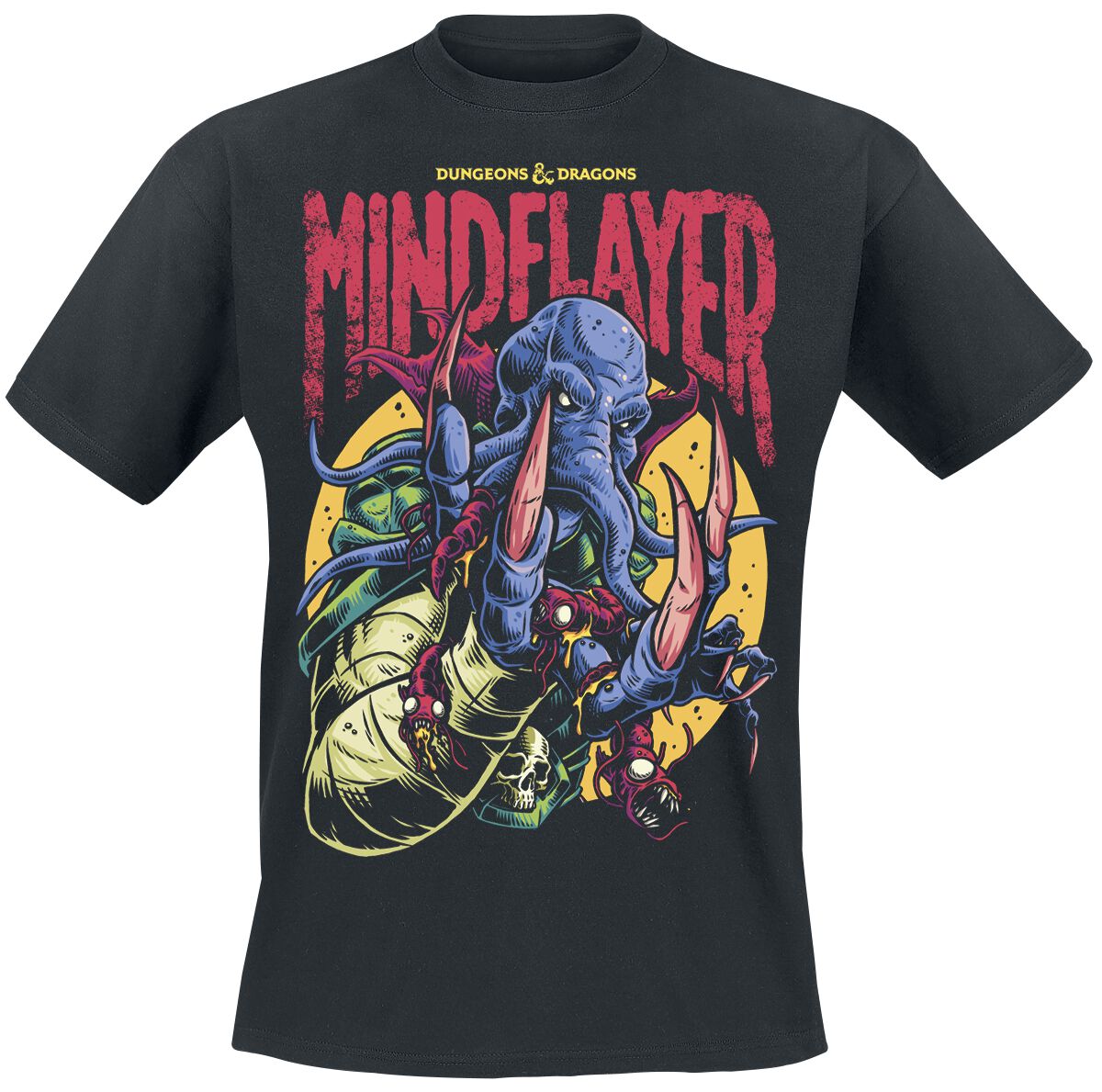 Dungeons and Dragons - Gaming T-Shirt - Mind Flayer - S bis L - für Männer - Größe L - schwarz  - EMP exklusives Merchandise!