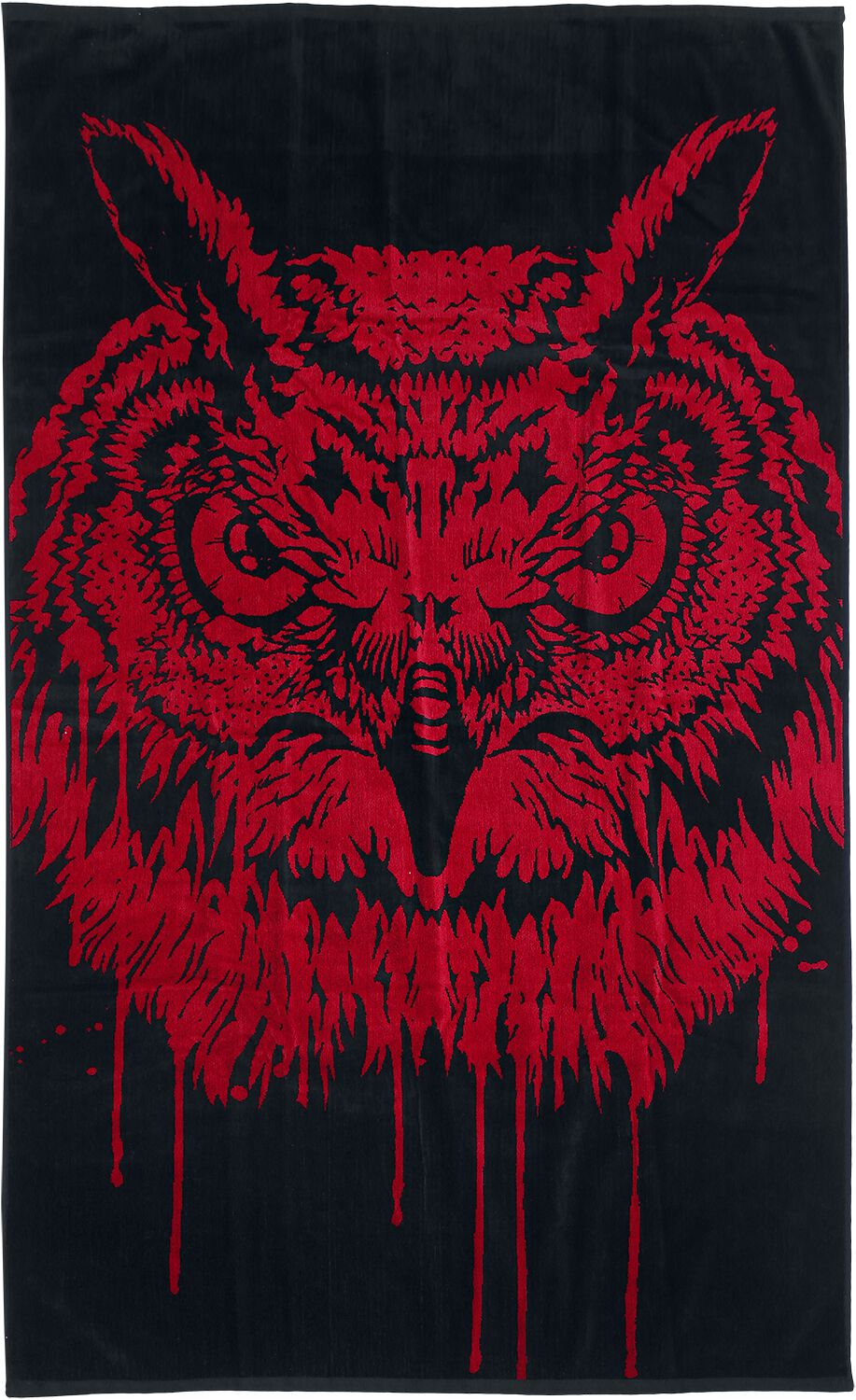Badetuch   schwarz/rot Scary Ram - Handtuch von RED by EMP