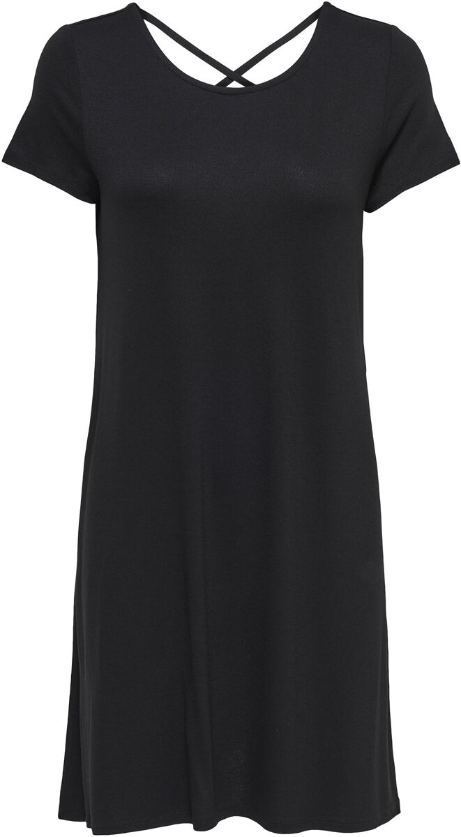 Only Kurzes Kleid - Onlbera back Lace up S/S Dress JRS NOOS - XS bis L - für Damen - Größe XS - schwarz