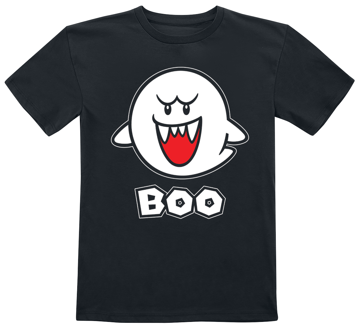 Super Mario - Kids - Boo - T-Shirt - schwarz