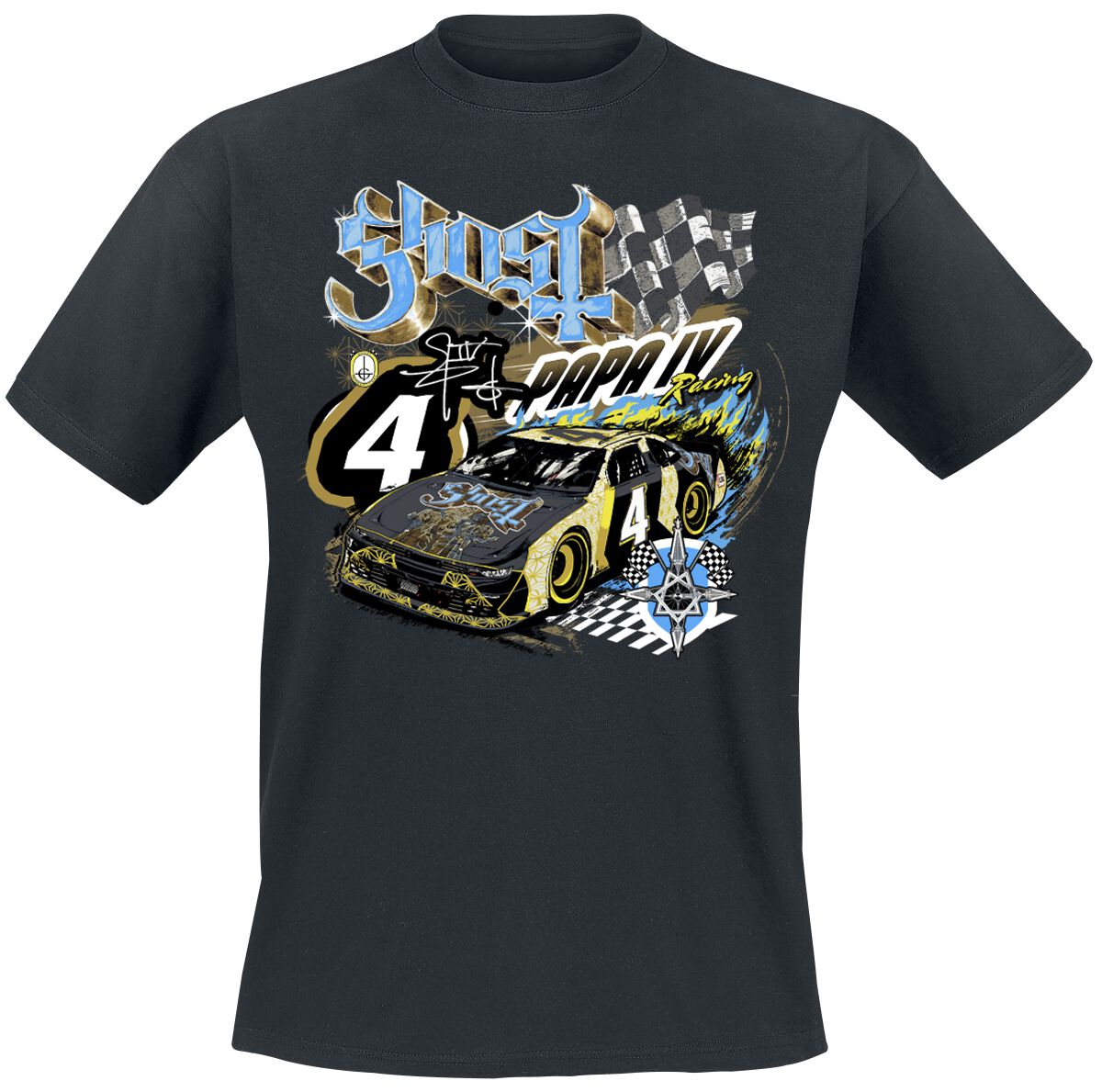 Ghost T-Shirt - Papa 4 Racing - M bis XXL - für Männer - Größe L - schwarz  - Lizenziertes Merchandise!