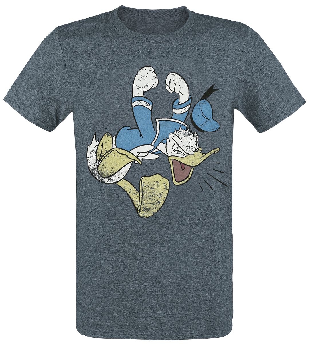 Image of T-Shirt Disney di Minnie & Topolino - Donald Duck - Angry Duck - M - Uomo - blu scuro screziato