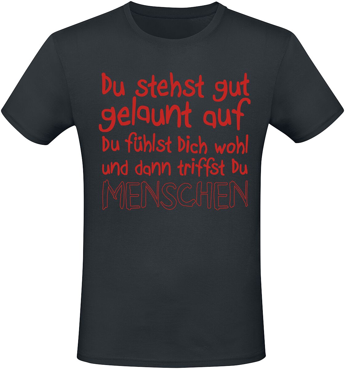 Sprüche T-Shirt - Gut gelaunt - M bis 3XL - für Männer - Größe XL - schwarz