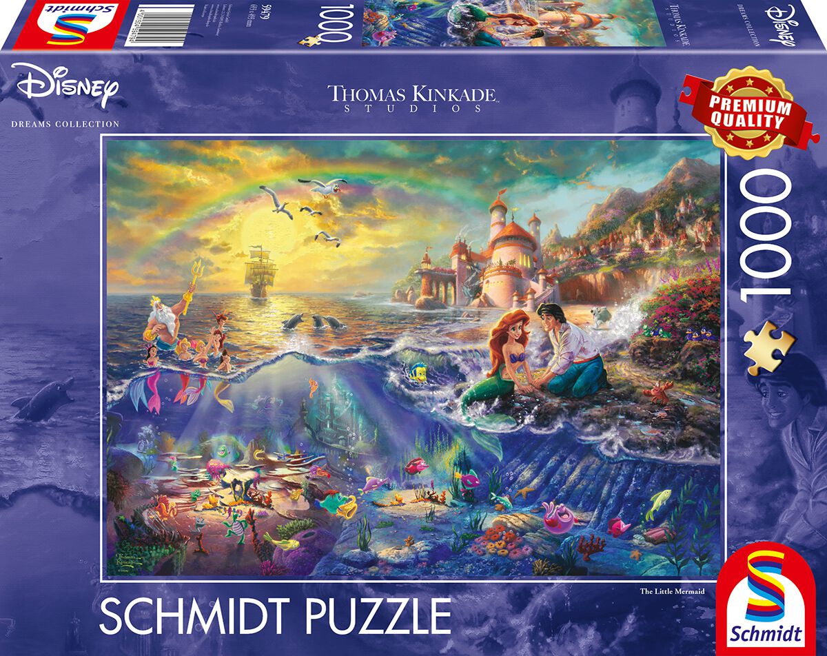 Arielle, die Meerjungfrau - Disney Puzzle - Thomas Kinkade Studios - Arielle - multicolor  - Lizenzierter Fanartikel