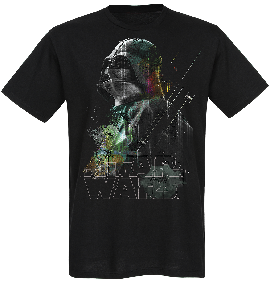 Star Wars - Tropical Vader - T-Shirt - schwarz