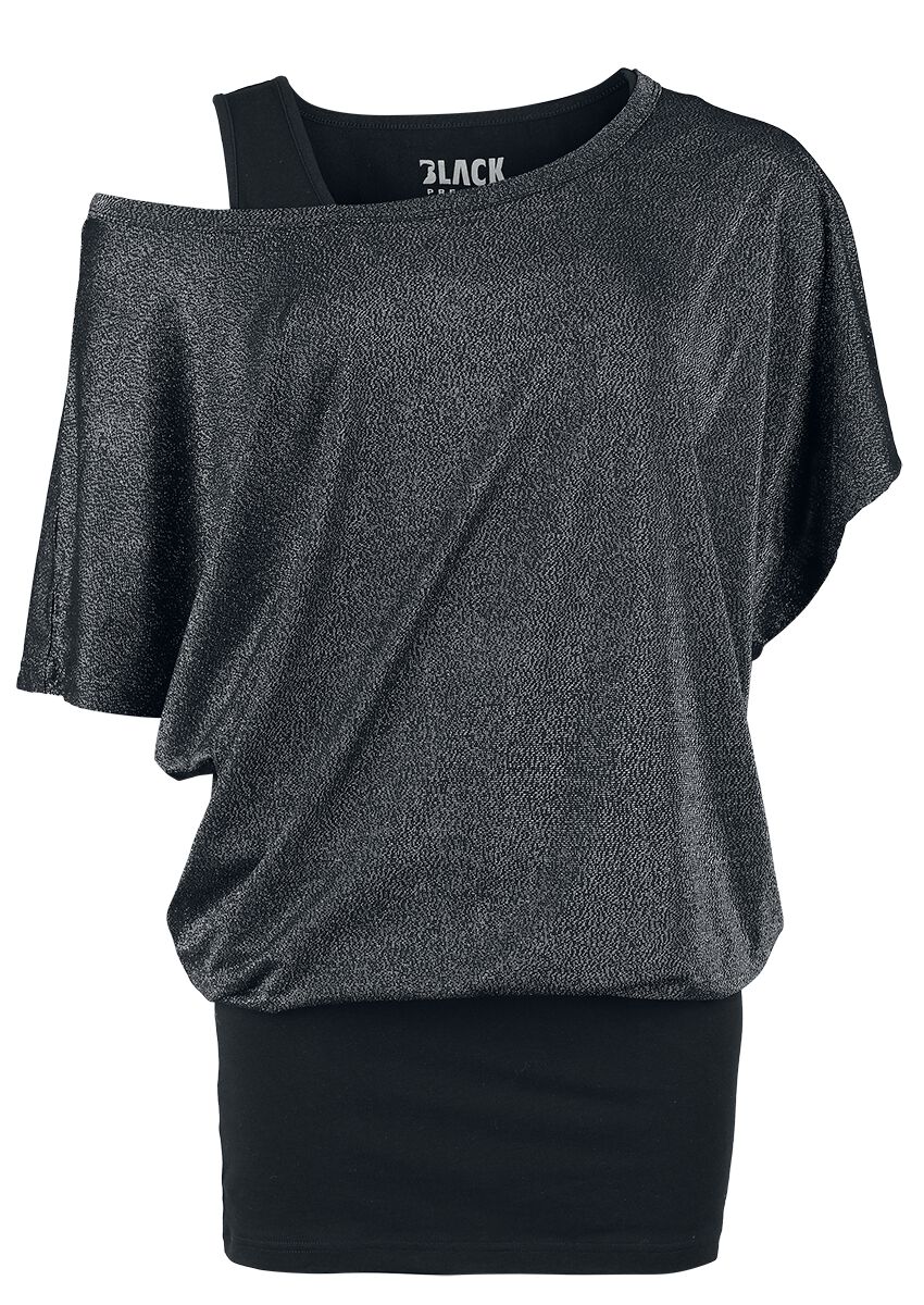 Black Premium by EMP T-Shirt - Double Pack T-Shirt and Top with Glimmer - S bis XXL - für Damen - Größe XL - schwarz
