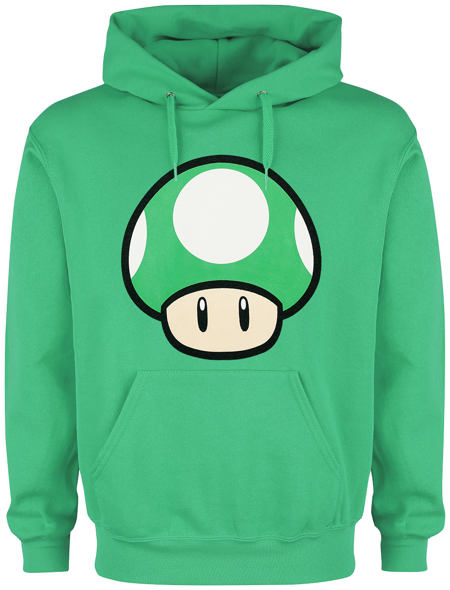 Super Mario - 1 - Up Mushroom - Kapuzenpullover - grün