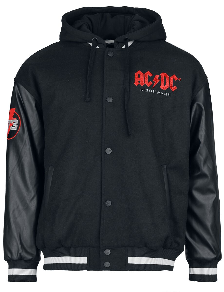 AC/DC EMP Signature Collection Collegejacke schwarz grau in 3XL