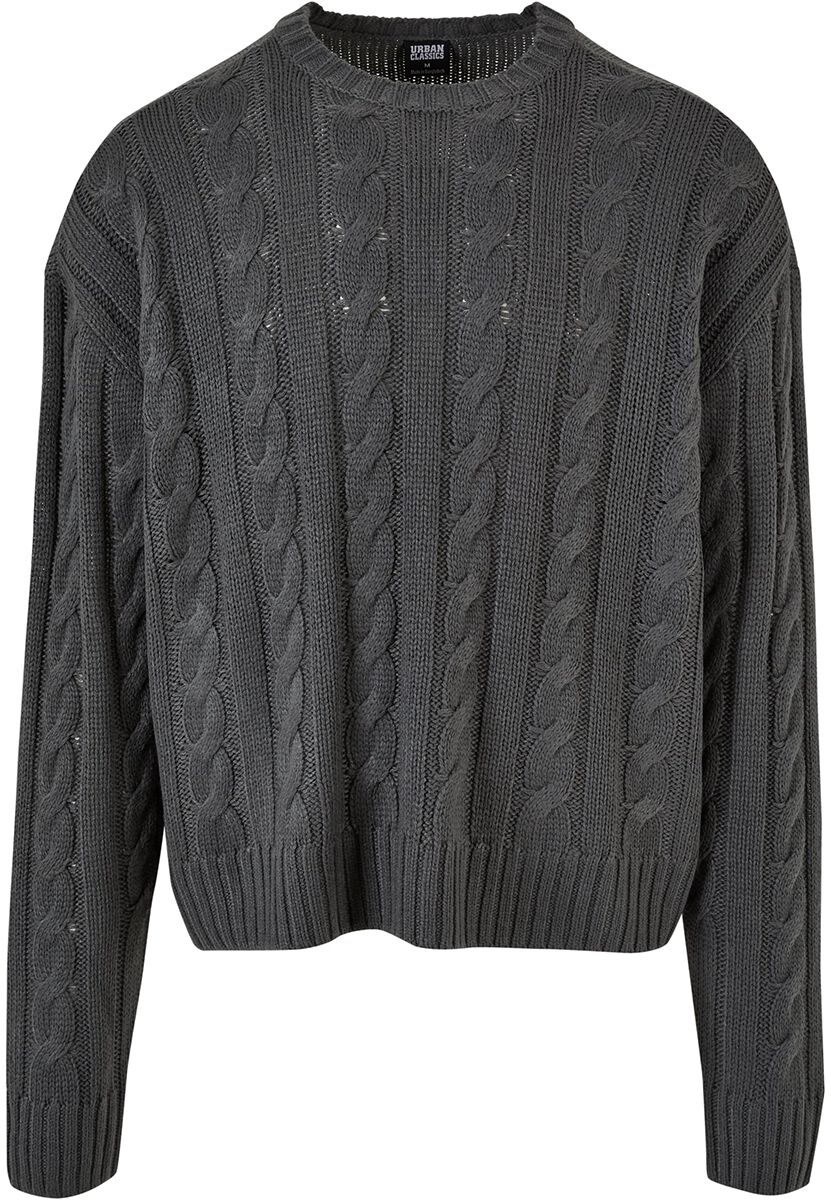 Urban Classics Strickpullover - Boxy Sweater - M bis XXL - für Männer - Größe L - grau