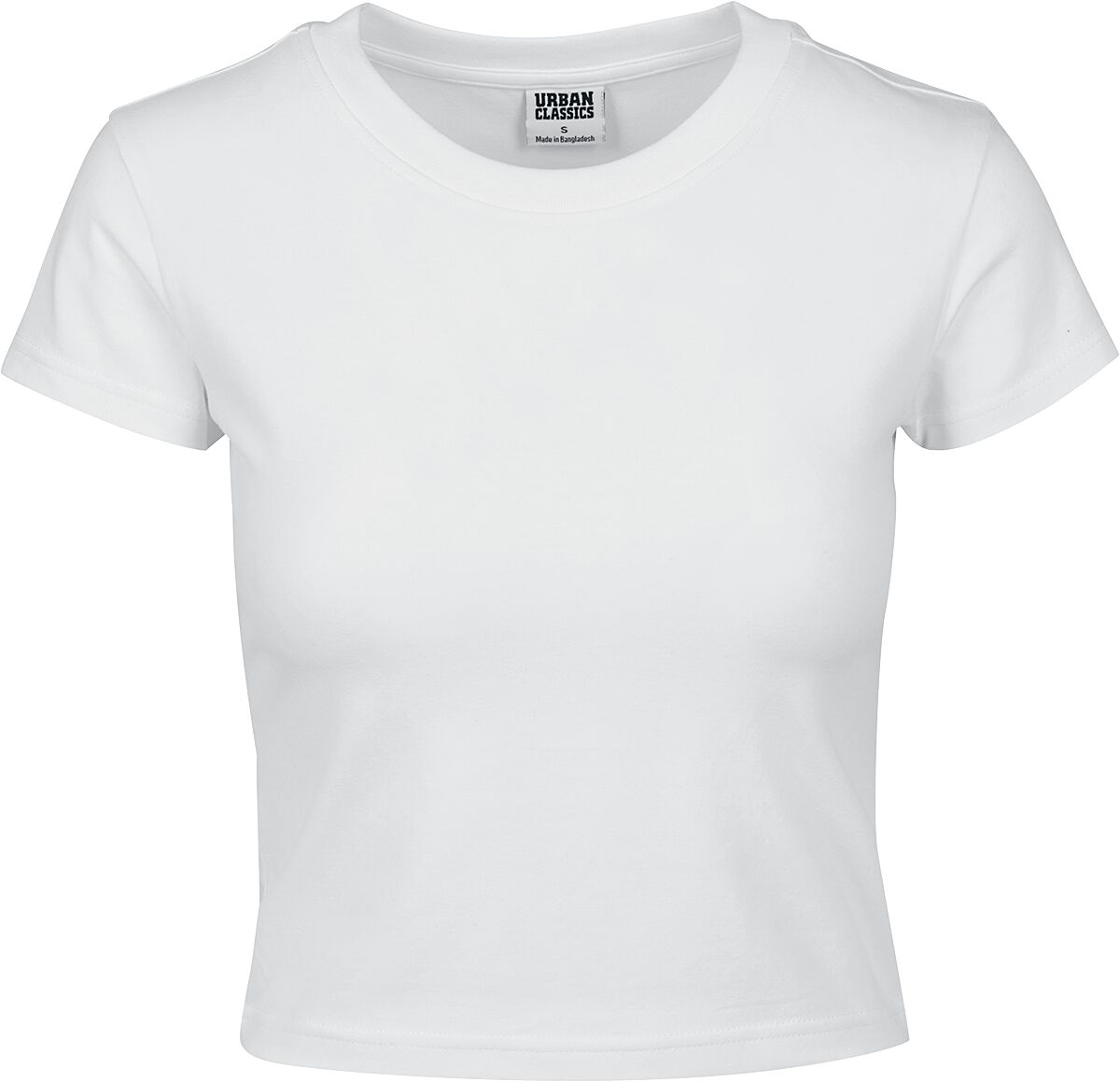 Urban Classics - Ladies Stretch Jersey Cropped Tee - T-Shirt - weiß