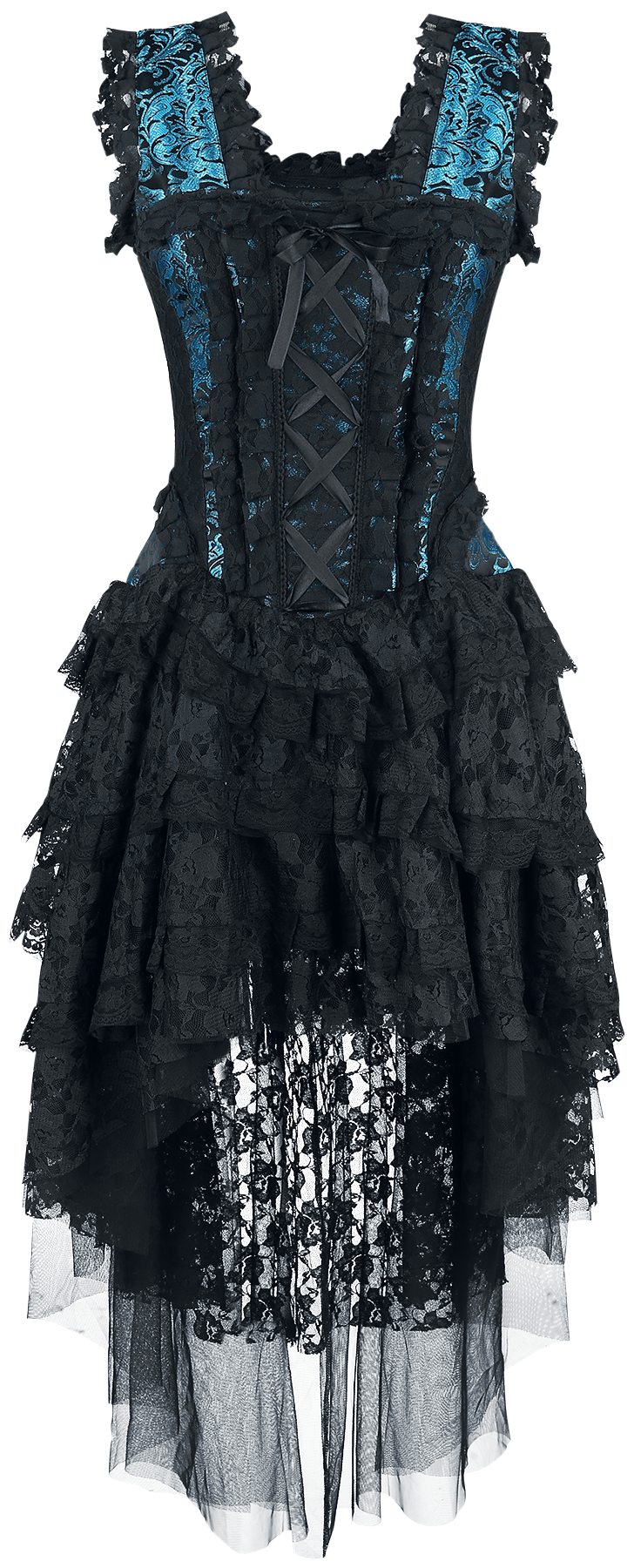 Burleska Ophelie Dress Langes Kleid schwarz blau