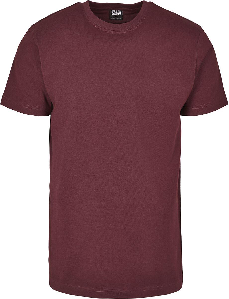 Urban Classics T-Shirt - Basic Tee - S bis XXL - für Männer - Größe L - weinrot