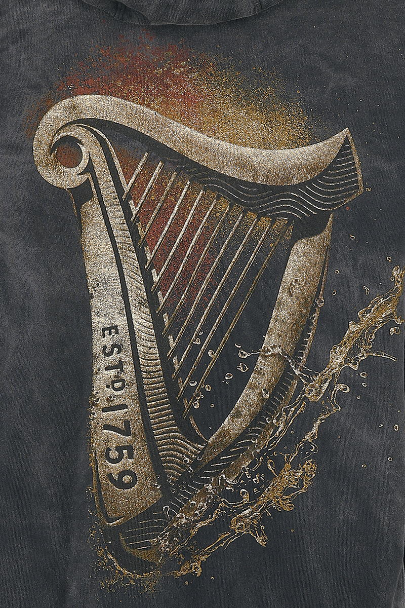 Guinness New Harp Kapuzenjacke schwarz