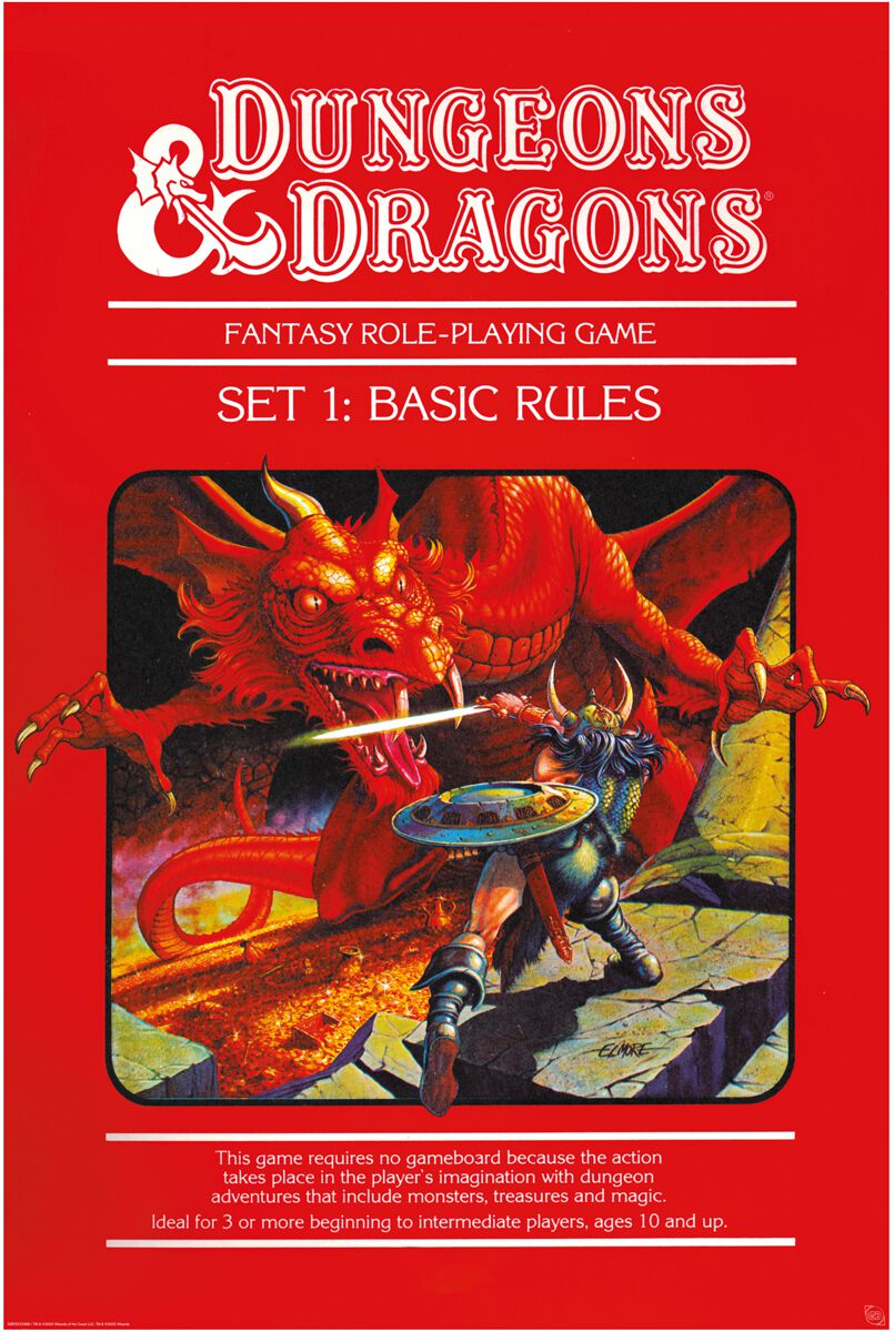 Dungeons and Dragons Basic Rules Poster multicolor