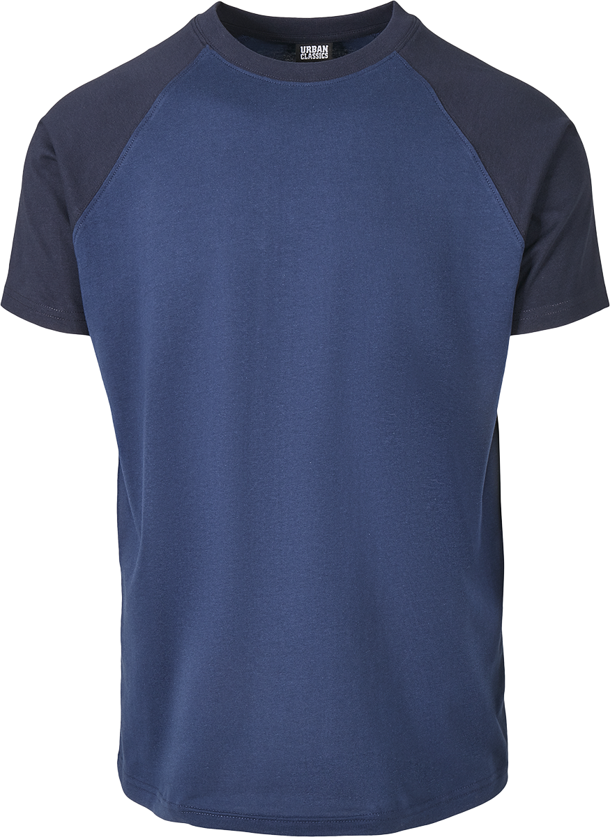 Urban Classics - Raglan Contrast Tee - T-Shirt - blau| dunkelblau