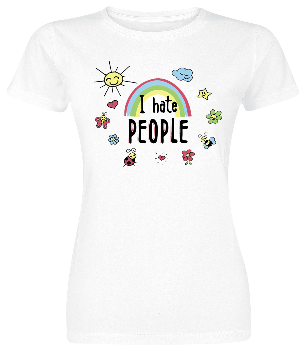 Sprüche Geschenkbox - Geschenkset - I Hate People T-Shirt weiß