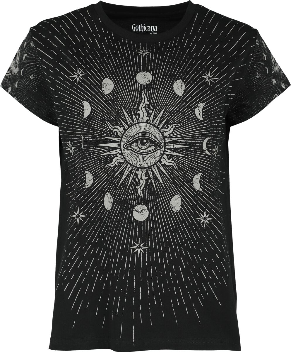 Gothicana by EMP T-Shirt - Moon, Sun and Star T-Shirt - S bis XXL - für Damen - Größe L - schwarz